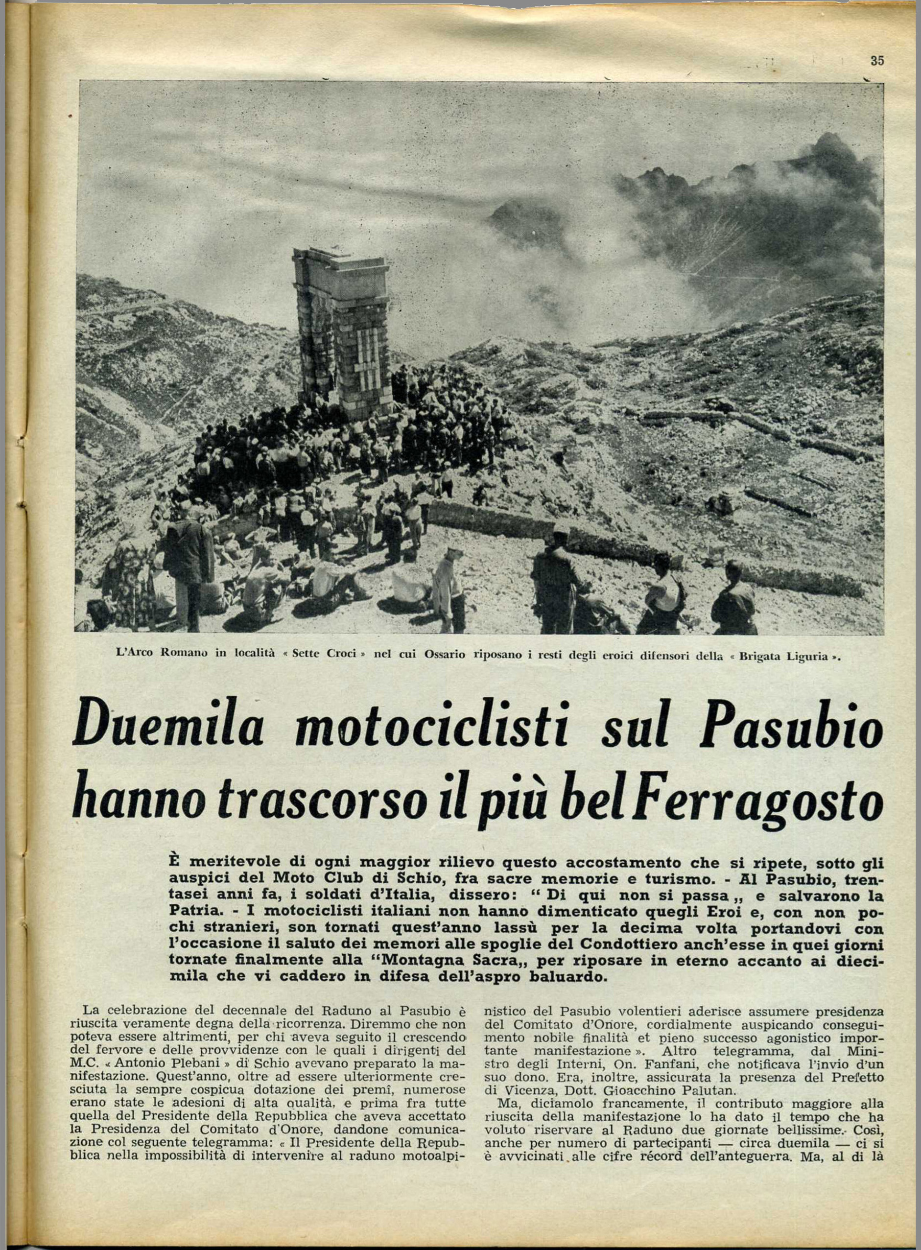 Articolo Motociclismo 5 settembre 1953