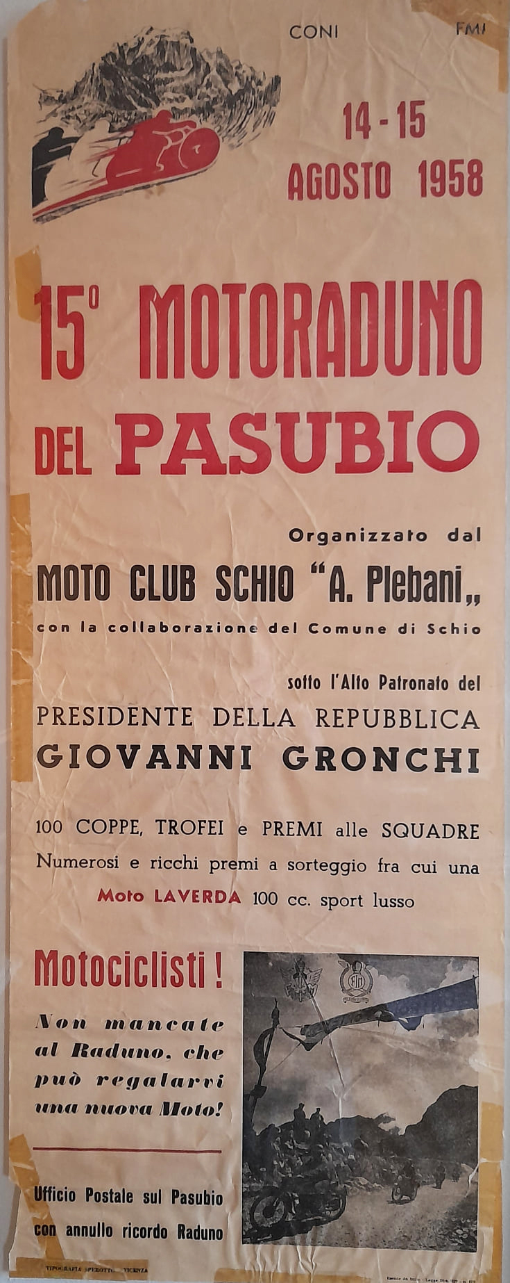 Manifesto 1958 Gavasso Bruno
