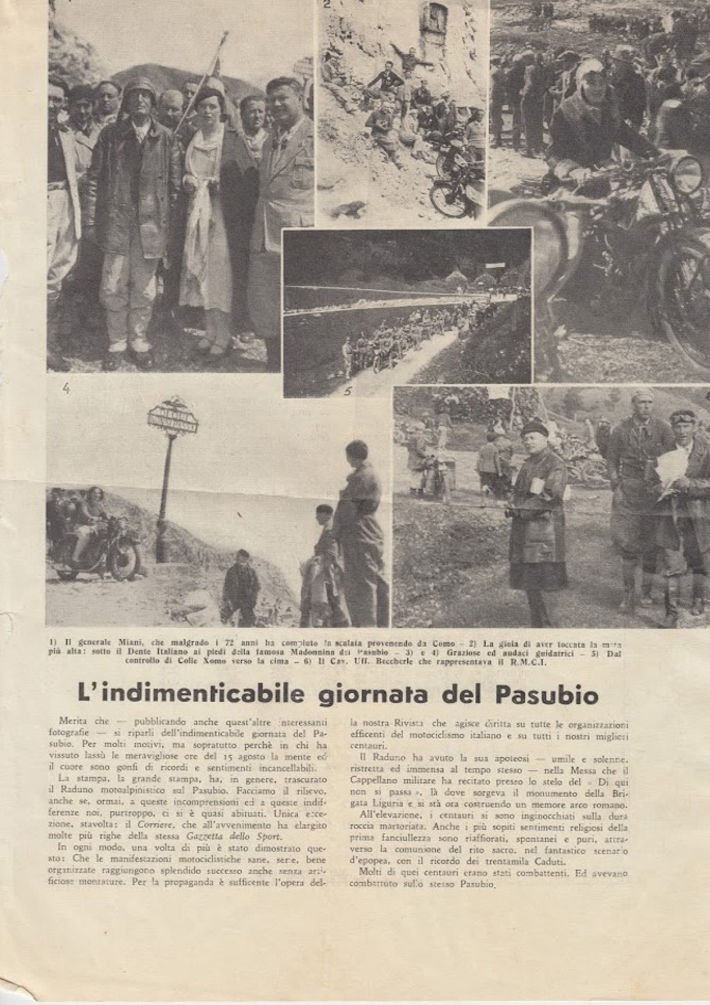 Motociclismo 30 agosto 1934