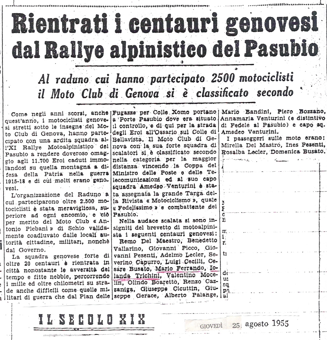 Secolo XIX 25 agosto 1955